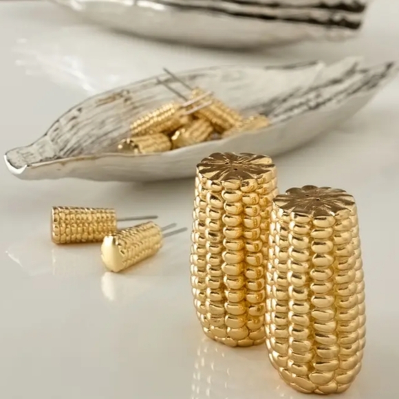 Michael Aram Other - NWT Corn Set for 4 Gold Plated Michael Aram